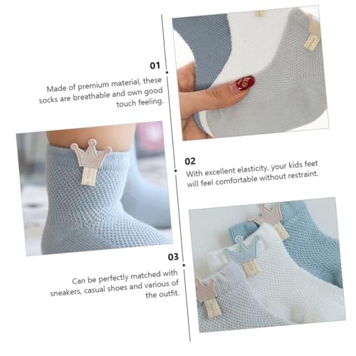 6pairs Socks Lightweight Antiskid Boy Girl Mesh Socks for Months Cute Cartoon Design Bear Breathable and Comfortable for Boys and Girls4