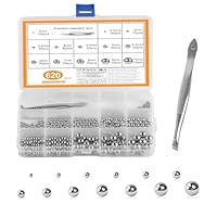 620 Stk Stahlkugeln, Edelstahlkugeln, Kugellager Kugeln, Präzision Metallkugeln, Stahlkugeln Kugellager Kugelrollen Set, Kugellager Fahrrad Skateboard Rollen, 2/2.5/3/3.5/4/4.5/5/5.5/6/7/8/9/10 mm