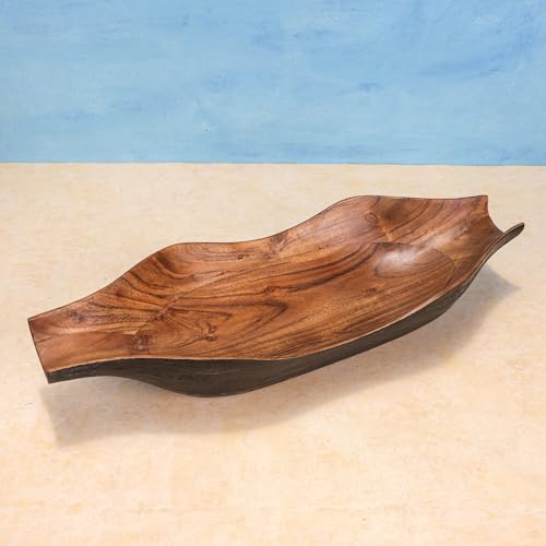 Image of Prakriti Multipurpose Decorative Tray for Home Decor & Kitchen Storage | Beautiful Acacia Wood Tray | 45.72 x 8.89 cm