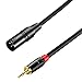 RedYutou XLR to 3.5mm Adapter Cable, 3-pin XLR Male to .3.5mm (1/8 inch) Stereo Microphone Cable Connector (3FT) Black