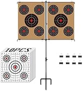 Adjustable Shooting Target Stand with 10pcs Target Papers for Outdoor, Exploding Bottle Target Ca...