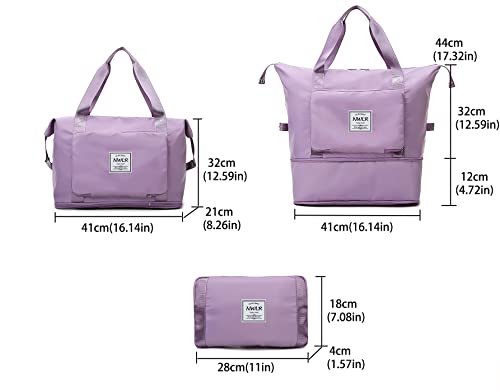 Large Capacity Folding Travel Bag Waterproof Foldable Travel Duffel Bag Weekender Overnight Bag Shoulder Bag Gym Tote3