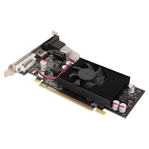 Karta Graficzna DDR2, 1G, Interfejs Multimedialny DVI VGA HD, Karta do Gier DirectX10.1, Wentylator Chłodzący, Stabilny i Trwały, łatwa Instalacja