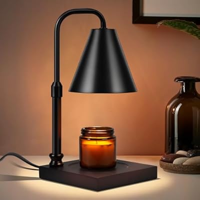 Hansanti Candle Warmer Lamp with Dimmer, Adjustable Height Metal Candle Wax Warmer Warming Lamp 2/4/8H Timer for Scented Candles for Housewarming Bedroom Home Decor Mom Women Men Family