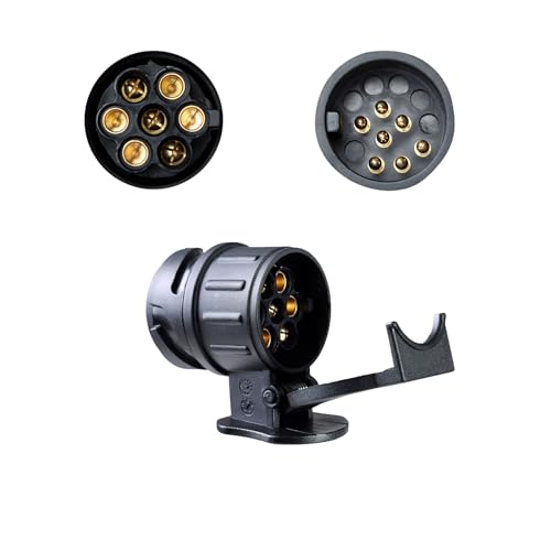 XUEYI Adaptateur Remorque 13 Broches vers 7 Broches, Adaptateur Prise Attelage 13 Broches vers 7 Broches, Adaptateur 13 vers 7 Broches pour Remorque, Voiture, Camion, Caravane