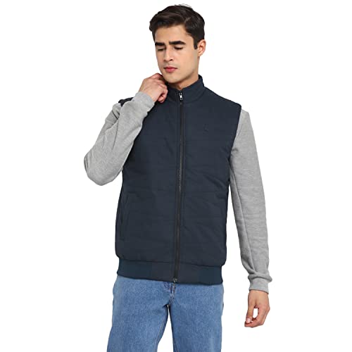 Image of Red Chief Men Regular Fit Polyester Full Sleeve Solid Standard Length Casual Jacket
