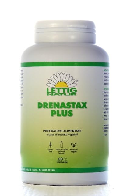 DRENASTAX PLUS – Integratore Naturale Drenante con Betulla, Pilosella, Centella, Ciliegio e Tè Verde – 60 Compresse – Drenaggio e Gambe Leggere
