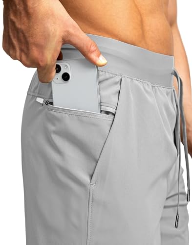 Image of Soothfeel Men's Running Shorts with Zipper Pockets 9 inch / 7 inch / 5 inch Quick Dry Eight Basketball Gym Workout Athletic Shorts