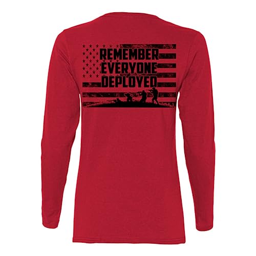 RED Friday US Military Shirt Remember Everyone Deployed Flag American Pride Men's T-Shirt2