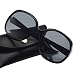 VIVIENFANG Elegant GLOSSY Fashion Oversized Polarized Sunglasses for Women P1981C Black