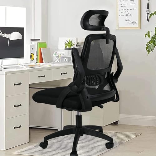 Ergonomic Office Chair, Home Office Desk Chair with Adjustable Headrest & Lumbar Support,High Back Mesh Computers Chair with Thickened Cushion