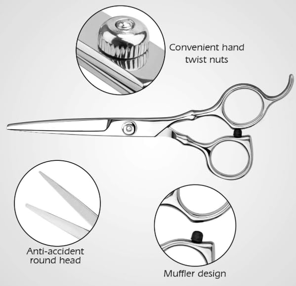 Feelhigh Professional Stainless Steel Barber Salon Hair Cutting Thinning Scissors Hair Cut Scissor with Comb