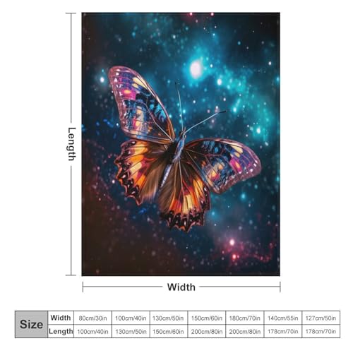 Couverture papillon douce et chaude, grand confort 150x200 cm - 6