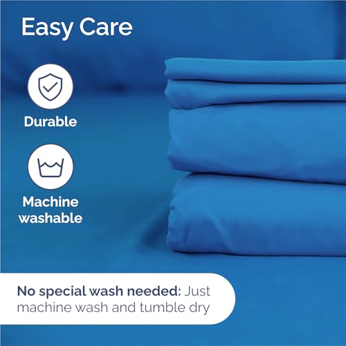 Image of King 6 Piece Bed Sheet Set - Soft, Breathable & Cooling Sheets - Royal Blue