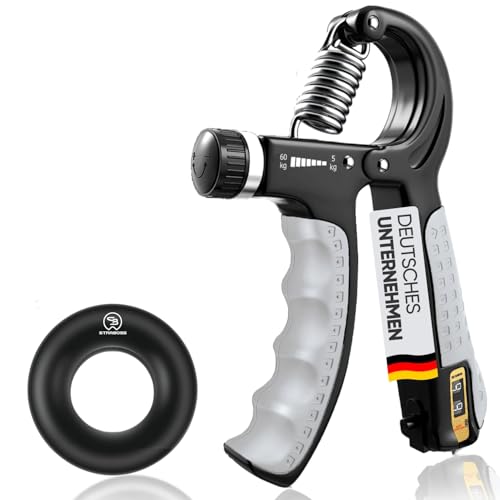 STRABOZZ Handtrainer Fingertrainer, Griffkraft Trainer Set, Verstellbarer...