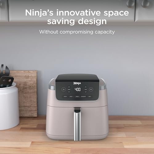 Image of Ninja Air Fryer Pro 5-in-1 | 5 QT Capacity, Air Fry, Bake, Roast, Reheat, and Dehydrate, Air Crisp Technology | Nonstick Basket & Crisper Plate | Light Pink | AF142PK