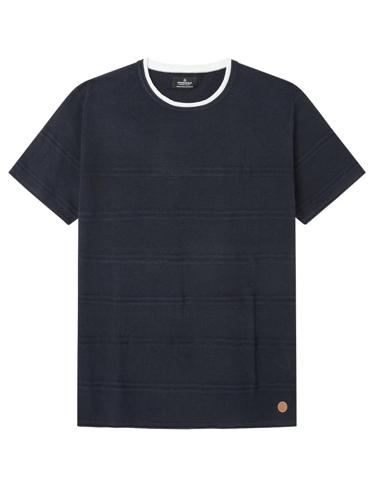 SPRINGFIELD Men's T-Shirt, Navy, XL