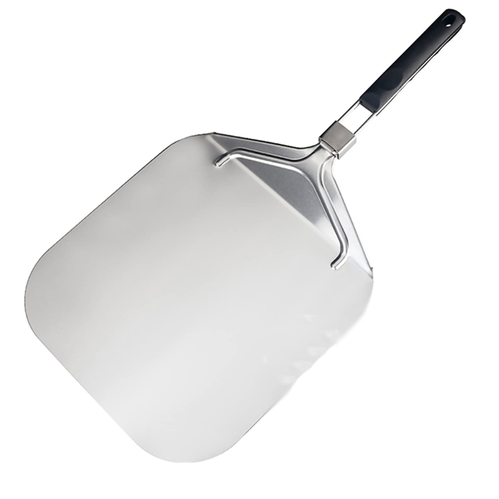 Pizzaschieber aus Aluminiumlegierung, zusammenklappbarer Pizzaschaufel, Pizzawender Schaufel Super Peel mit Griff for Wenden von Pizza im Ofen