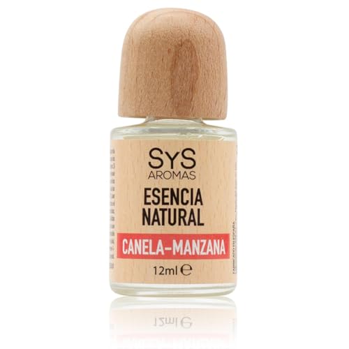 Esencia Canela-Manzana 12ml SYS Aromas. Notas Dulces y Afrutadas. Uso en Quemadores y Humificadores para Aromaterapia. Fragancia Duradera para Casa.