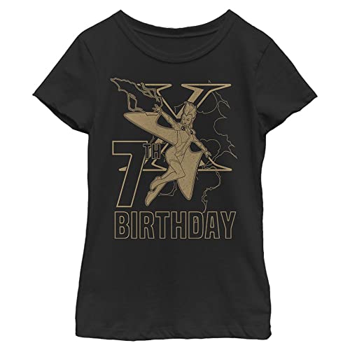 T-shirt Marvel Girls noir taille L pour ado imprimé Seven Lightening