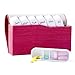 Produktbild Femometer Pillendose 7 Tage - Medikamentenbox Pillendose Morgens Mittags Abends Reise mit PU Leder (Tablettenbox 7 Tage 3 Fächer)