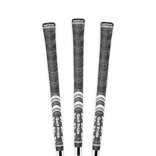 Golf Pride MCC Golf Club Grip - All-Weather Hybrid Grip - Brushed Cotton Cord & Pebbled Texture - Moisture-Wicking Technology - Standard - Black - 3 Pack