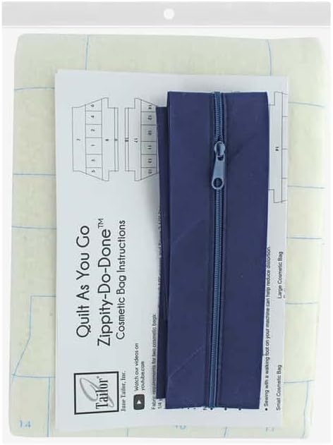 Zippity Do Done Cosmetic Bags (2) - Navy Zip, Red