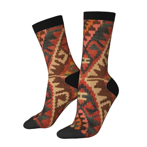 Sport Socken Antiker Türkischer Orientalischer Kelimteppich Sneakersocken Anti-Blasen Tennissocken Langlebige Halblange Socken Für Geschenk Outdoor Sportliche
