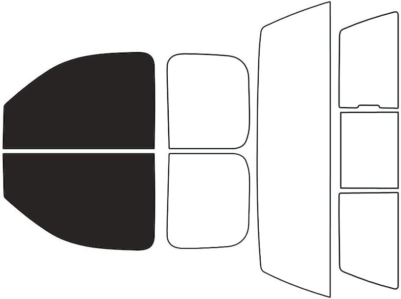 Rvinyl Window Tint Kit Compatible with GMC Sierra 2007-2013 2 Door - Black 20% - Single Ply No Bubble Film - Do it Yourself Vehicle Front Precut Kit