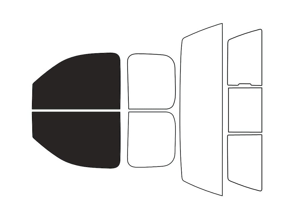 Rvinyl Window Tint Kit Compatible with GMC Sierra 2007-2013 (2 Door) - Front Precut Kit - 20%