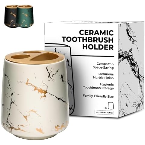 JJ PRIME Marble Look Toothbrush Holder Cover