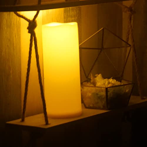Large Flameless Candles 4’’ X 10’’ Outdoor Waterproof Led Battery Operated Candles Flickering Plastic Resin Pillar Candles With Timer,Electric Lights For Home Indoor Lantern Patio Garden,2 Pack,Ivory #TOP2