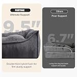 XL Orthopedic Dog Beds Large Sized Dog, Extra Thick Supportive Comfort Pet Sofa, Ergonomic Slant Dog Couch Bed with Removable Washable Cover, Ultra Soft Surface & Non-Slip Bottom, Grey, 42" - Image 2