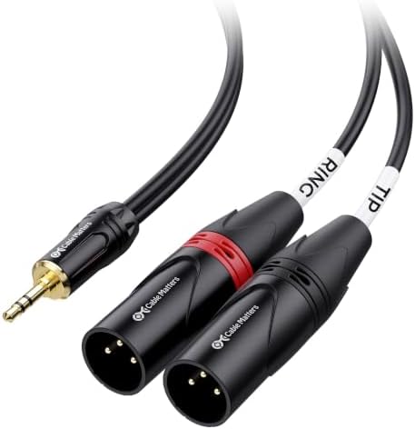 Cable Matters 3.5mm Mini Jack to Dual XLR Male Cable 0.9m