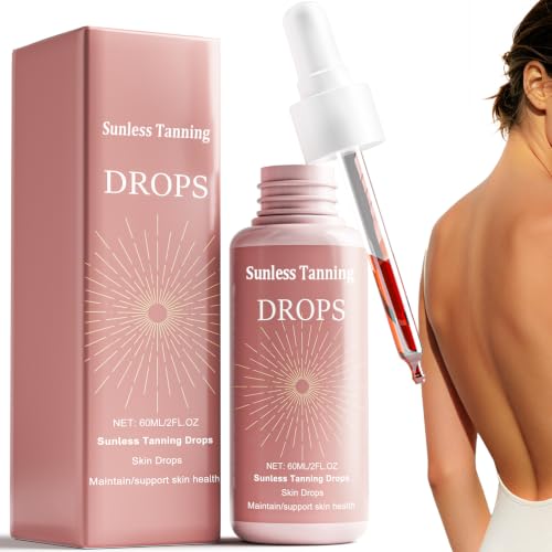 Tanning Drops to Drink Sunless Glow Drops for Natural Bronze Self Tanner for Face Body Bronzing Drop Serum Suitable for All Skin Types Customizable Glow Enhancing Natural Skin Tone (2 Fl Oz)