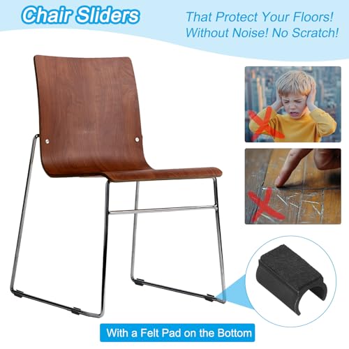 Protectores de patas de silla en forma de U rectangular con fieltro de PATIKIL 5