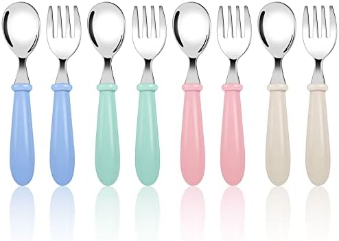 Set 8 Posate Bambino In Acciaio Inox 18/10 - Forchetta, Coltello, Cucchiaio E Cucchiaino Con Animaletti - Foto 7