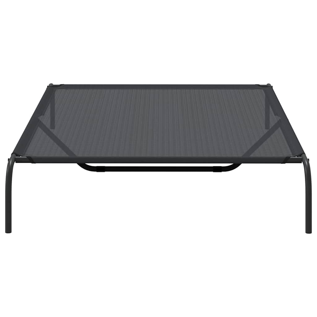 Cuccia rialzata per cani, in textilene, con telaio in acciaio, 150 x 90 x 20 cm, antiscivolo, per esterni, traspirante, cestino robusto, ideale per viaggi e interni