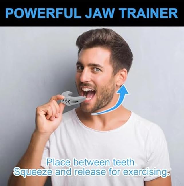 Jaw Exerciser for Man and Woman 3 Resistance Levels (6 pcs) BPA Free Silicone Jawline Exerciser Gum Tablets Jaw Trainer & Jaw Shaper for Beginner, Intermediate & Advanced Users