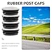 TEHAUX 4Pcs Post Caps for Outdoor Use Protective Covers for Highway and Fence Posts Easy Installation Without Tools Durable Column Caps