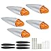 Ensemble de Feux de Dégagement de Toit de Cabine à LED, Lampe de Toit de Voiture 5Set 12V 17LED étanche Lumière de Dôme de Cabine Ambre pour Autobus de Bateau de Bateau de Remorque de Camion