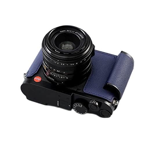 Amazon.co.jp: 本革 LEICA ライカ Q/QP用 カメラケース 青