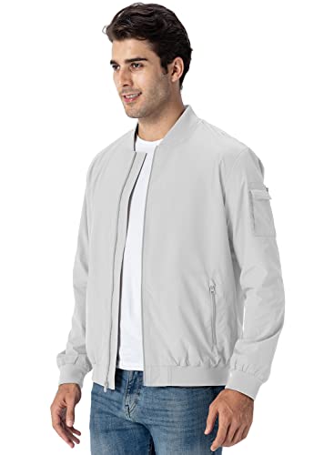 Image of Gopune Men's Windproof Bomber Jacket Lightweight Windbreaker Outdoor Golf Fashion Coat