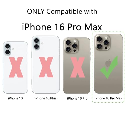 Image of FanTEK Phone Case Compatible with iPhone 16 Pro Max 6.9 Inch, Magnetic Case Clear Protective Bumper Hard Back Cover