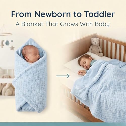 Image of EVERYDAY KIDS Baby Fleece Blanket - 30 inch by 40 inch - Super Soft, Plush, Warm and Comfortable