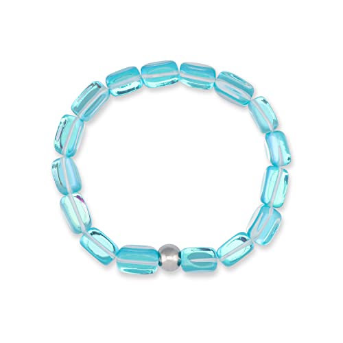 HOPE INSPIRED Mermaid Bracelet with Pebble Shaped Illuminating Glass Beads (Oceans)