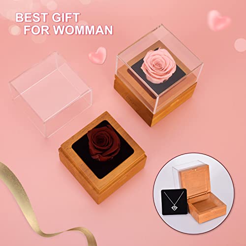 Joomlafly Preserved Rose Real Wood Box - Romantic & Eternal Valentines Day Mothers Day Birthday For Her,Women Mom Wife Girlfriend Presents (Red) #TOP1