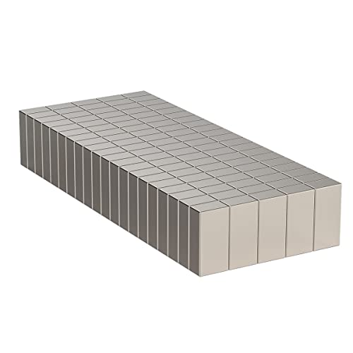 100PCS Rectangular Magnets - Refrigerator Magnets Fridge Magnets Whiteboard Magnets Small Magnets Mini Magnets for Office, Hobbies, Crafts and Science (10x5x3mm)