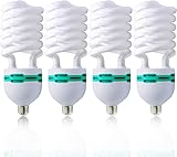 Julius Studio 4 Pack Full Spectrum Light Bulb 85 Watt 6500 Kelvin, Compact Fluorescent CFL Lighting Bulb for Photo Video Studio, Photography Studio, JSAG329