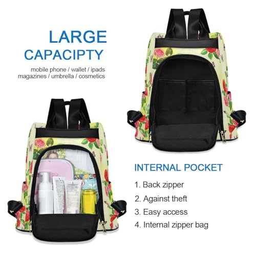Sac à dos tendance pour femme à compartiments multiples style urbain